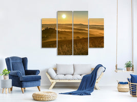 4-piece-canvas-print-sunset-in-the-rocks