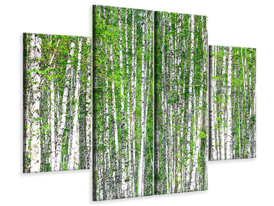 4-piece-canvas-print-the-birch-forest