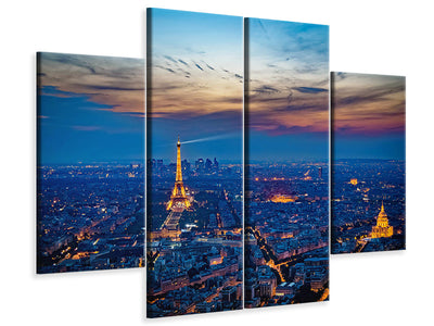 4-piece-canvas-print-the-eiffel-tower-in-france