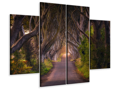 4-piece-canvas-print-the-glowing-hedges