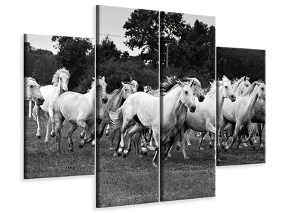4-piece-canvas-print-the-mustang-herd