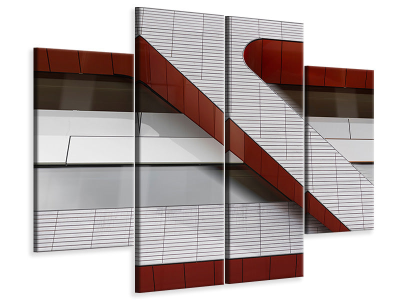 4-piece-canvas-print-the-red-line