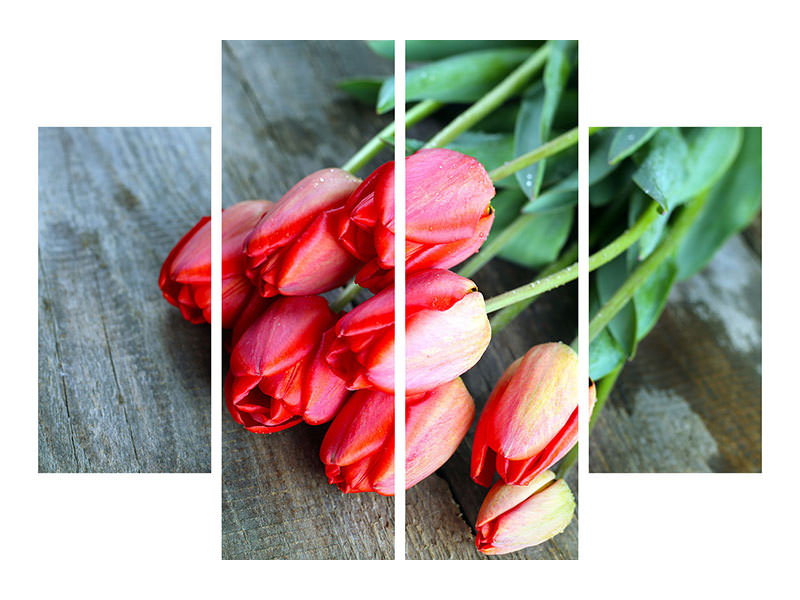 4-piece-canvas-print-the-red-tulip-bouquet