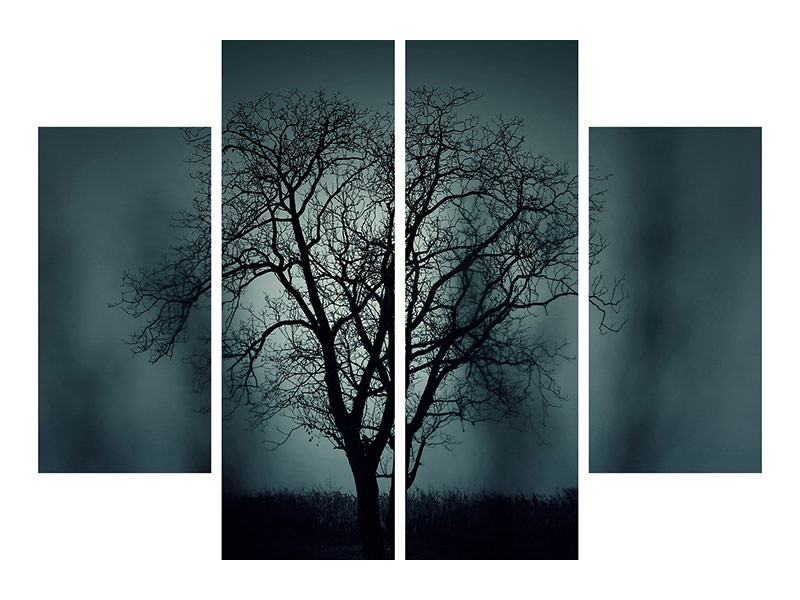 4-piece-canvas-print-the-tree-in-darkness