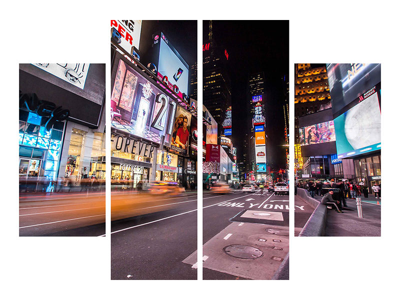 4-piece-canvas-print-times-square-at-night