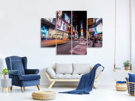 4-piece-canvas-print-times-square-at-night
