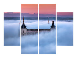 4-piece-canvas-print-toledo-city-foggy-sunset