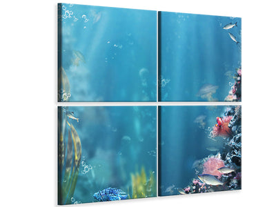 4-piece-canvas-print-underwater