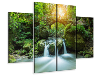 4-piece-canvas-print-water-reflection