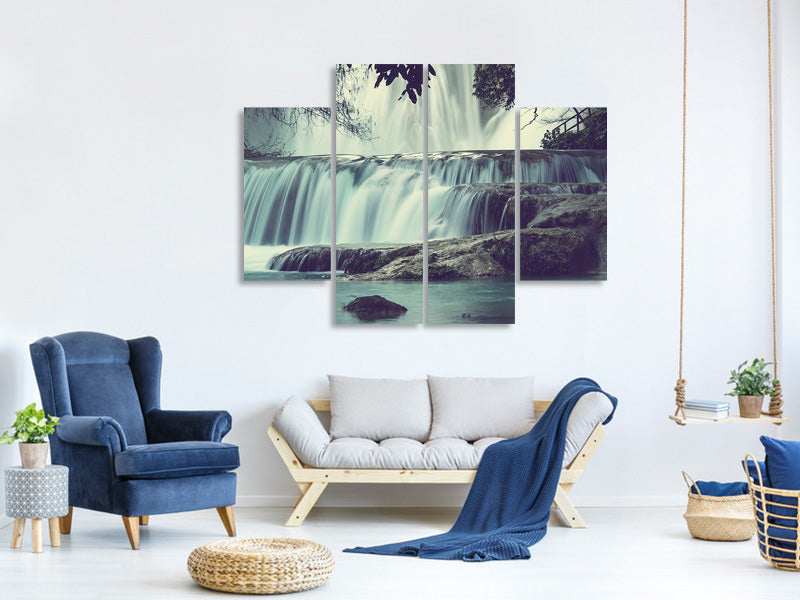 4-piece-canvas-print-waterfall-mexico