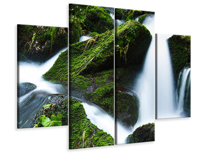 4-piece-canvas-print-wild-waterfall