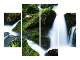 4-piece-canvas-print-wild-waterfall