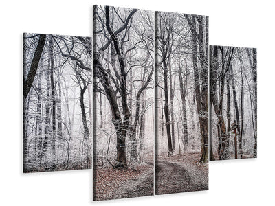 4-piece-canvas-print-wintry-forest