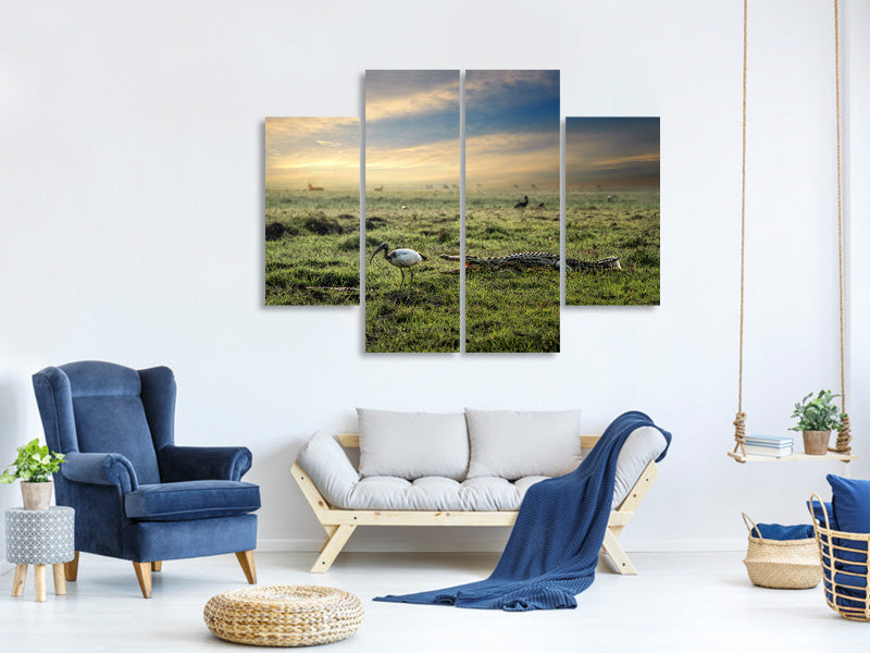4-piece-canvas-print-world-without-humans