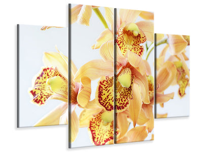4-piece-canvas-print-yellow-orchid