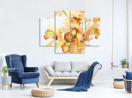 4-piece-canvas-print-yellow-orchid
