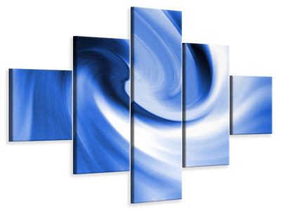 5-piece-canvas-print-abstract-blue-wave