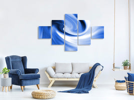 5-piece-canvas-print-abstract-blue-wave