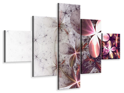 5-piece-canvas-print-abstract-floral