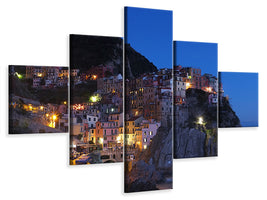 5-piece-canvas-print-at-night-in-cinque