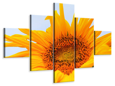 5-piece-canvas-print-big-sunflower