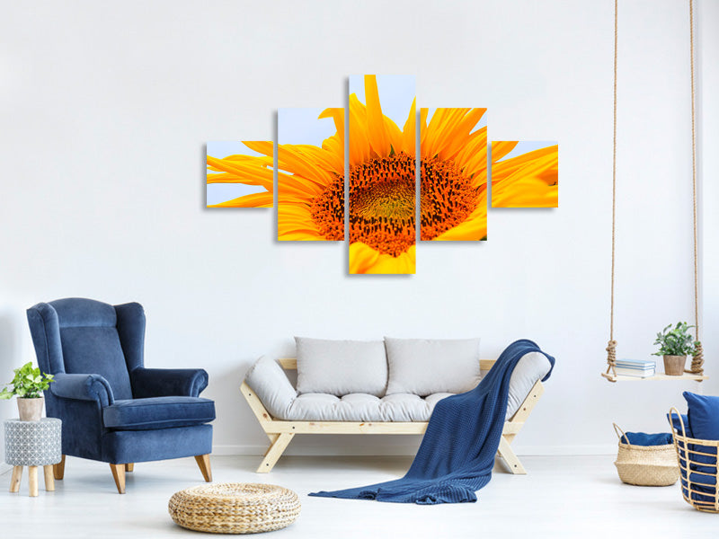 5-piece-canvas-print-big-sunflower