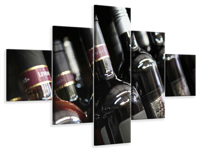 5-piece-canvas-print-bottled-wines