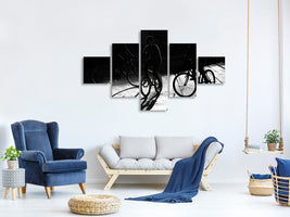 5-piece-canvas-print-boys-bycicles-shadow-and-light