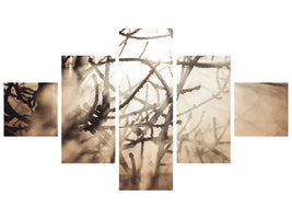 5-piece-canvas-print-branches-in-fog-light
