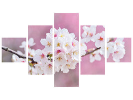 5-piece-canvas-print-cherry-blossoms-xxl