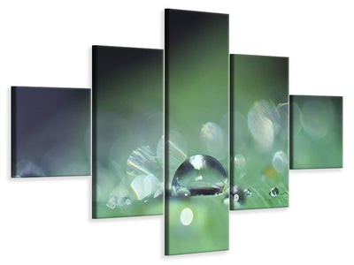 5-piece-canvas-print-drops-of-water-in-xxl
