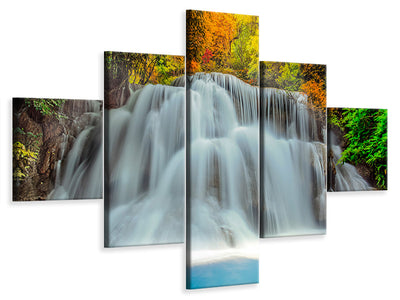 5-piece-canvas-print-falling-water