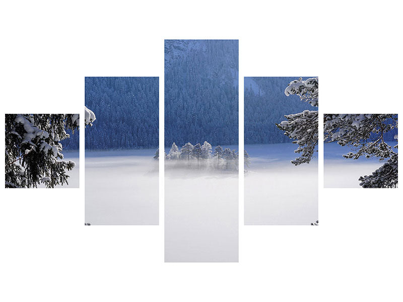 5-piece-canvas-print-fog-over-frozen-lake