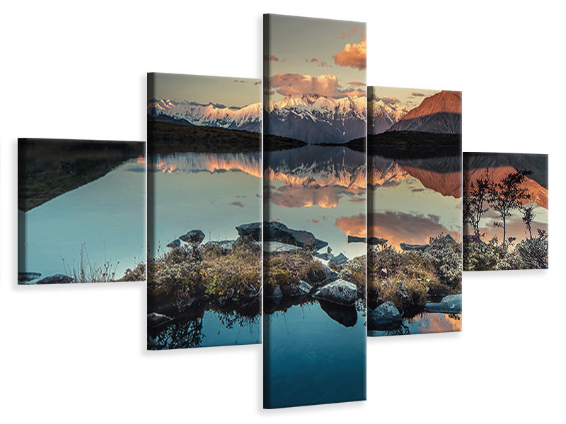 5-piece-canvas-print-gongga-twilight