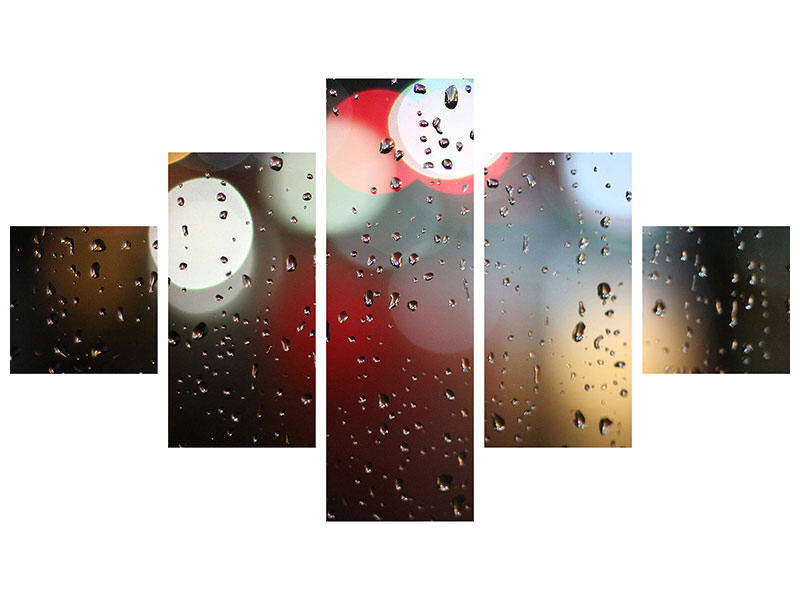 5-piece-canvas-print-illuminated-water-drops