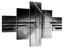 5-piece-canvas-print-lines-and-reflections