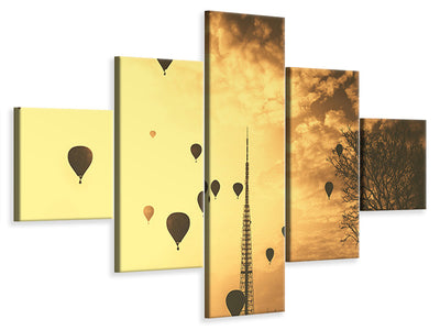 5-piece-canvas-print-many-hot-air-balloons