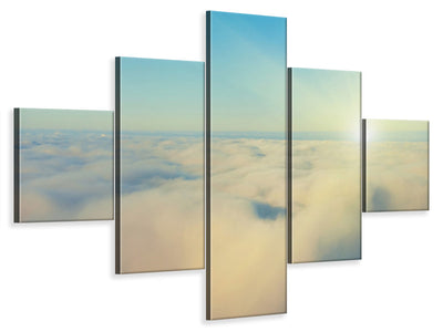 5-piece-canvas-print-photo-wallaper-dawn-above-the-clouds