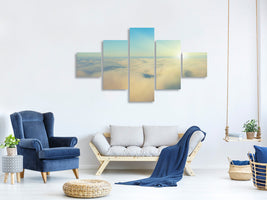 5-piece-canvas-print-photo-wallaper-dawn-above-the-clouds