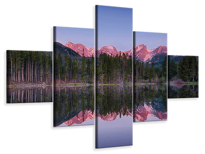 5-piece-canvas-print-sprague-lake-rocky-mountains