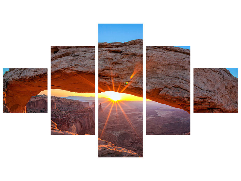 5-piece-canvas-print-sunset-at-mesa-arch