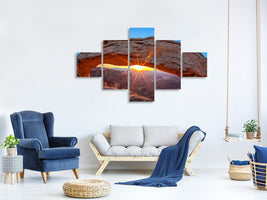 5-piece-canvas-print-sunset-at-mesa-arch