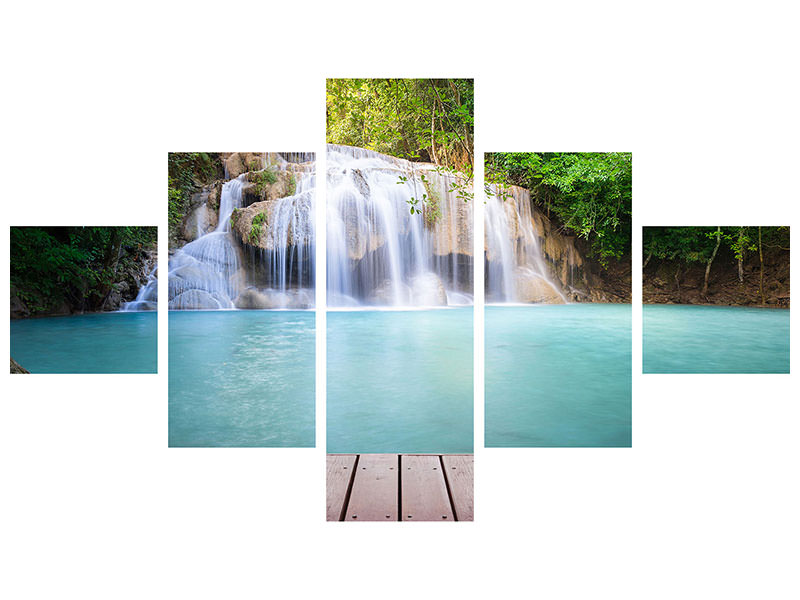 5-piece-canvas-print-terrace-at-the-waterfall
