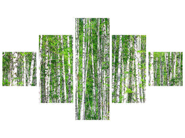 5-piece-canvas-print-the-birch-forest