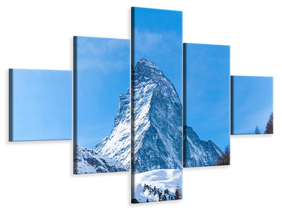 5-piece-canvas-print-the-majestic-matterhorn