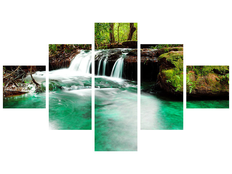 5-piece-canvas-print-the-river-at-waterfall