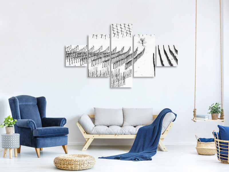 5-piece-canvas-print-winter-lines