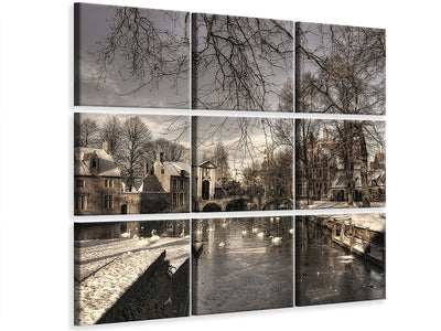 9-piece-canvas-print-bruges-in-christmas-dress