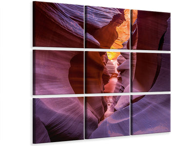 9-piece-canvas-print-fire-in-canyon