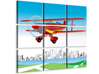 9-piece-canvas-print-flying-aircraft